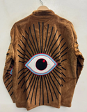 Sunburst Hand-Embroidered Velvet Jacket