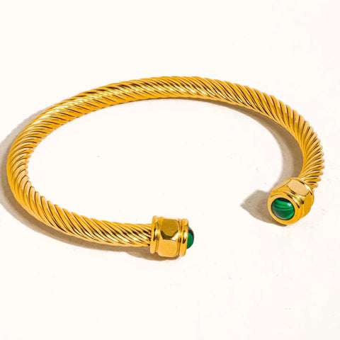 Stone Braided Bangle