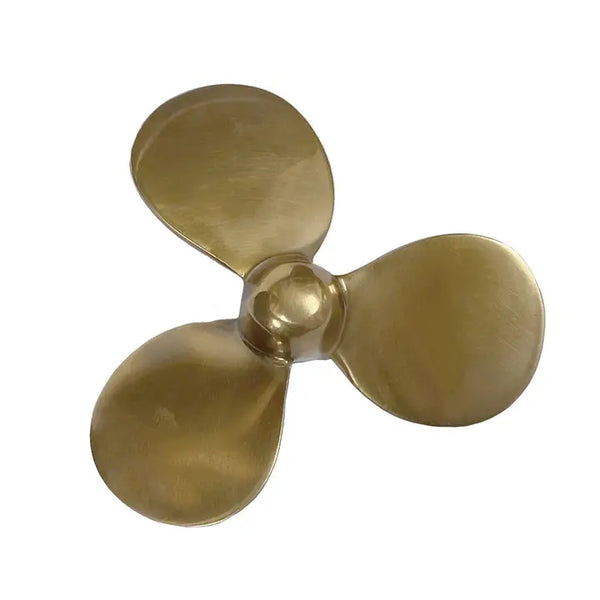 Antiqued Brass Propeller Paperweight Tabletop Decor