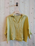 Linen Blouse Collared Shirt