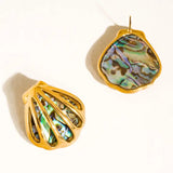 Rocio 18K Gold Non-Tarnish Abalone Shell Stud Earrings