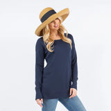 Paper Braid Large Kettle Brim with Bow