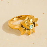Vino 18K Gold Non-Tarnish Seashell Statement Ring