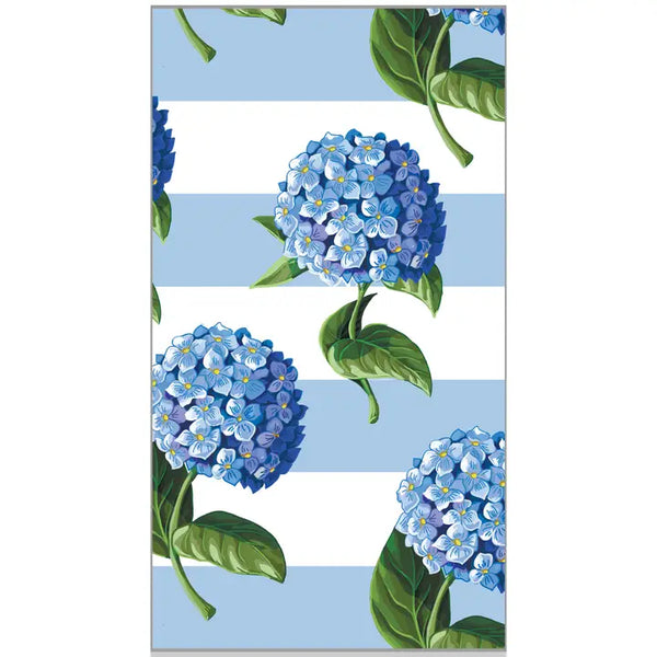 Hydrangeas Stripe Guest Towel