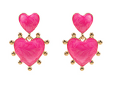 Dotted Heart Dangle Earring