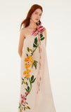 Farm Rio Garden Terrace Pink One Shoulder Maxi Dress