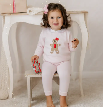 Girls Gingerbread Knit Set
