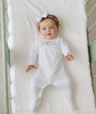 Girls Holiday Wreath Cotton Romper