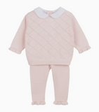 Girls Peter Pan Diamond Knit Set