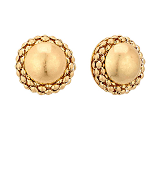 Worn Gold Ball Earrings