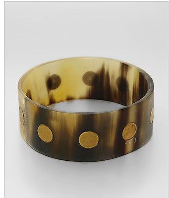 Horn and Studs Natural/Gold