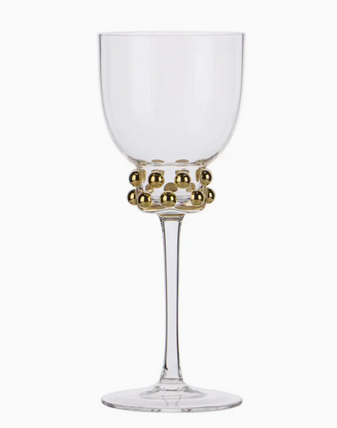 Gold Stem Pearl Glass