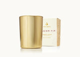 Frasier Fir Gilded Gold Votive Candle