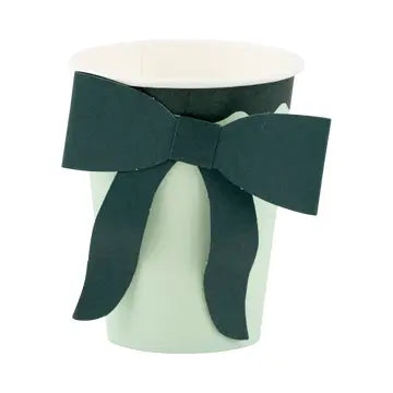 Mint & Green Bow paper Cups