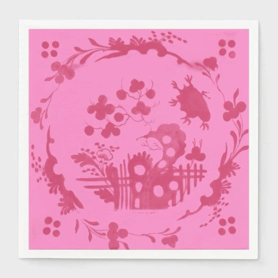 La Chinoiserie Pink Cocktail Napkins