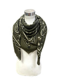 Large Woolen Square Bandana | Khaki