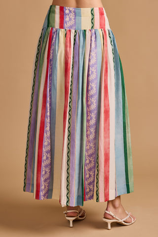 Edith Skirt - Garden Stripe