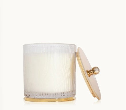 Frasier Fir Large Frosted Wood Grain Candle
