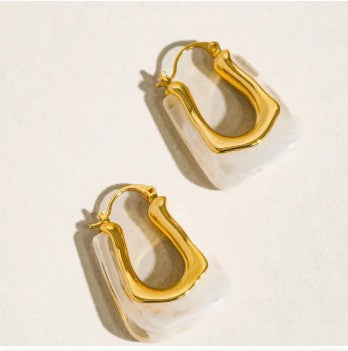 Talia 18K Gold U-Shaped Boho Hoop Earring