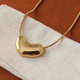 Louis 18K Gold Non-Tarnish Puffy Heart Necklace