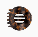Tortoise | Medium Flat Circle Hair Clip