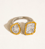 Mixed Metal Serréa Adjustable Ring | 18K Gold Non-Tarnish