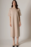 P. CILL Butter Modal Midi T-Shirt Dress Taupe
