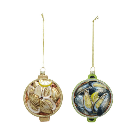 Hand Painted Mussel/Clam Ornaments