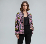 Orchid Pink Hand-Embroidered Cotton Jacket