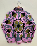 Orchid Pink Hand-Embroidered Cotton Jacket