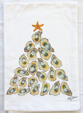 Oyster Shell Tree Tea Towel