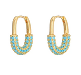 Pave Oval Earrings