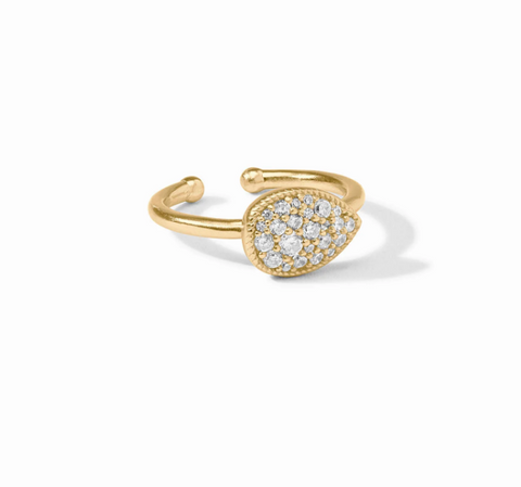 Julie Vos :: Pavé Teardrop Stacking Ring