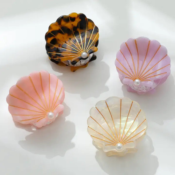 Pearl Seashell Clip