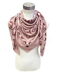Large Woolen Square Bandana | Pink