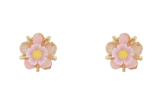 Pink Flower Studs