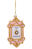 Press for Champagne Button Ornament