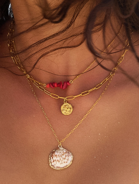 Shellee Layered Necklace | 18K Gold Non-Tarnish