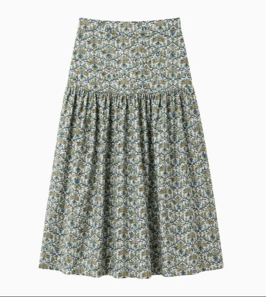 Olive Drop Waist Skirt