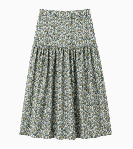 Olive Drop Waist Skirt