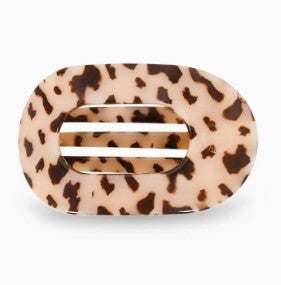 Round Flat Hair Clip | Small | Blonde Tortoise