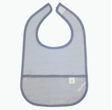 Wipe It Bib | Navy Mini Stripe