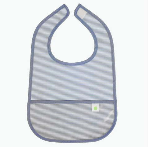 Wipe It Bib | Navy Mini Stripe