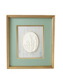Wood Framed Wall Décor w/ Embossed Resin Botanicals