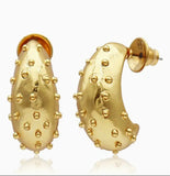 Ladybug Hoop Earrings - 24K Gold Plated