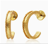 Dotty Hoop Earrings - 24K Gold Plated