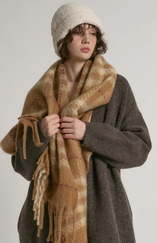 Tartan Check Brushed Scarf