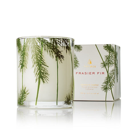 Frasier Fir Glass Pine Needle Candle