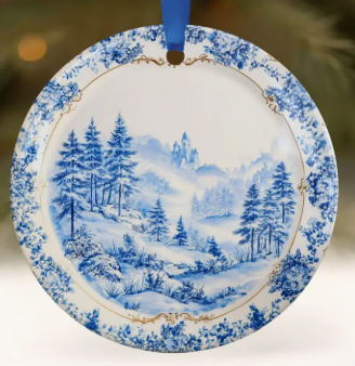 Toile Chinoiserie Ornament
