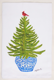 Spruce Fir Cardinal Tea Towel